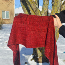 Indlæs billede til gallerivisning Old Rose Sjalet - Mechita og Mohair Strikkekit