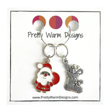 Indlæs billede til gallerivisning Strikkemarkører med Julemand og Julesok