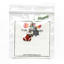 Indlæs billede til gallerivisning Strikkemarkører med Julesok og Snefnug