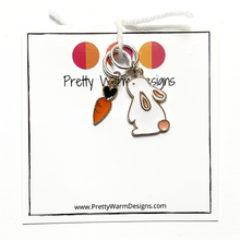 Indlæs billede til gallerivisning Påske Strikkemarkører med Kanin og Gulerod