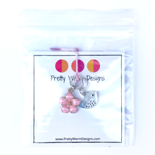 Indlæs billede til gallerivisning Strikkemarkører med Blomst og Fugl