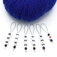 Indlæs billede til gallerivisning Strikkemarkører med Engelske Forkortelser