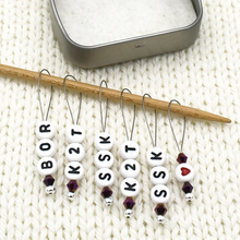 Indlæs billede til gallerivisning Strikkemarkører med Engelske Forkortelser