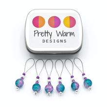 Indlæs billede til gallerivisning Turkise og Lyserøde Strikkemarkører