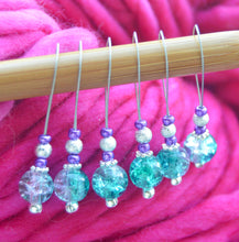Indlæs billede til gallerivisning Turkise og Lyserøde Strikkemarkører