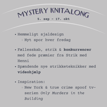 Indlæs billede til gallerivisning Tilmelding til Mystery Knitalong 2025 - start 5. september
